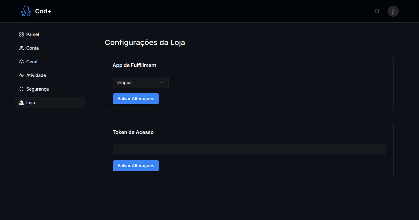 Dashboard Dropea Config